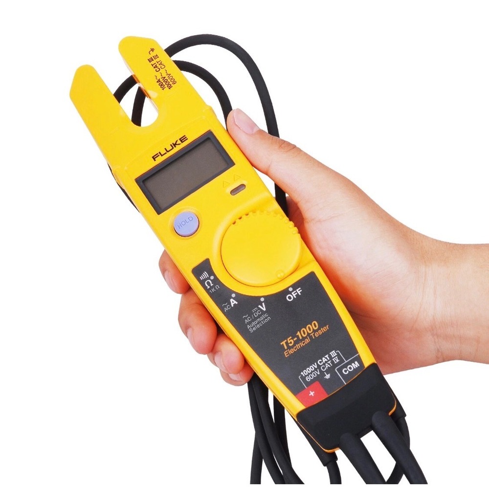 Fluke T5-1000 Electrical Tester Yellow Digital Voltage Continuity Meter